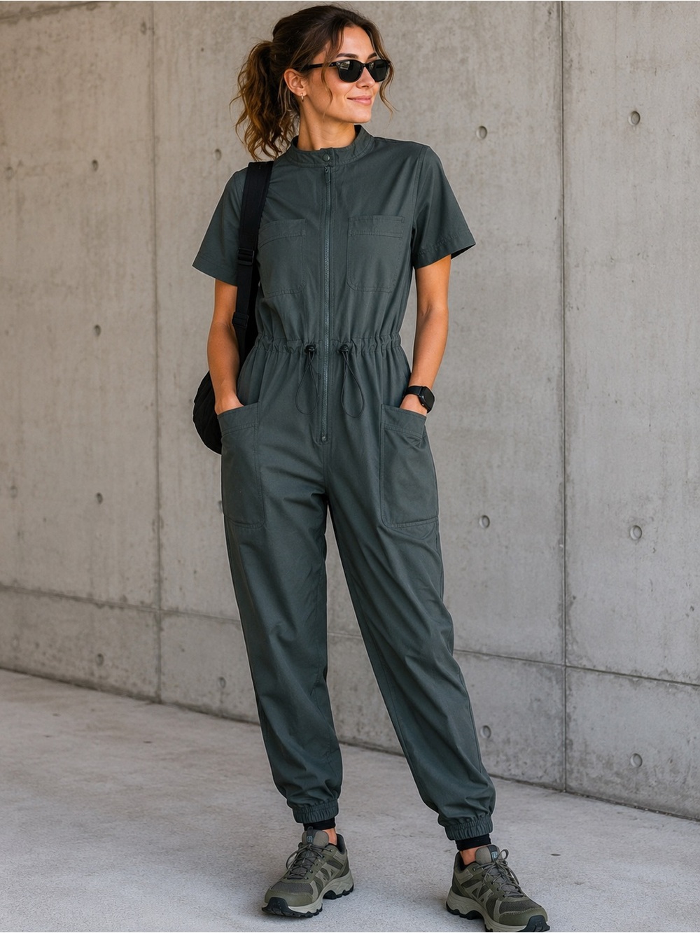 StreetHitech Dev & Buck Utility Jumpsuit Small Green Stretch‎ Cargo Gorpcore